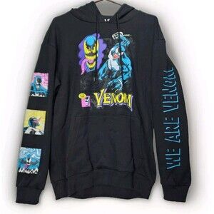 Vans Marvel Venom Graphic Pullover Hoodie Men Large Black